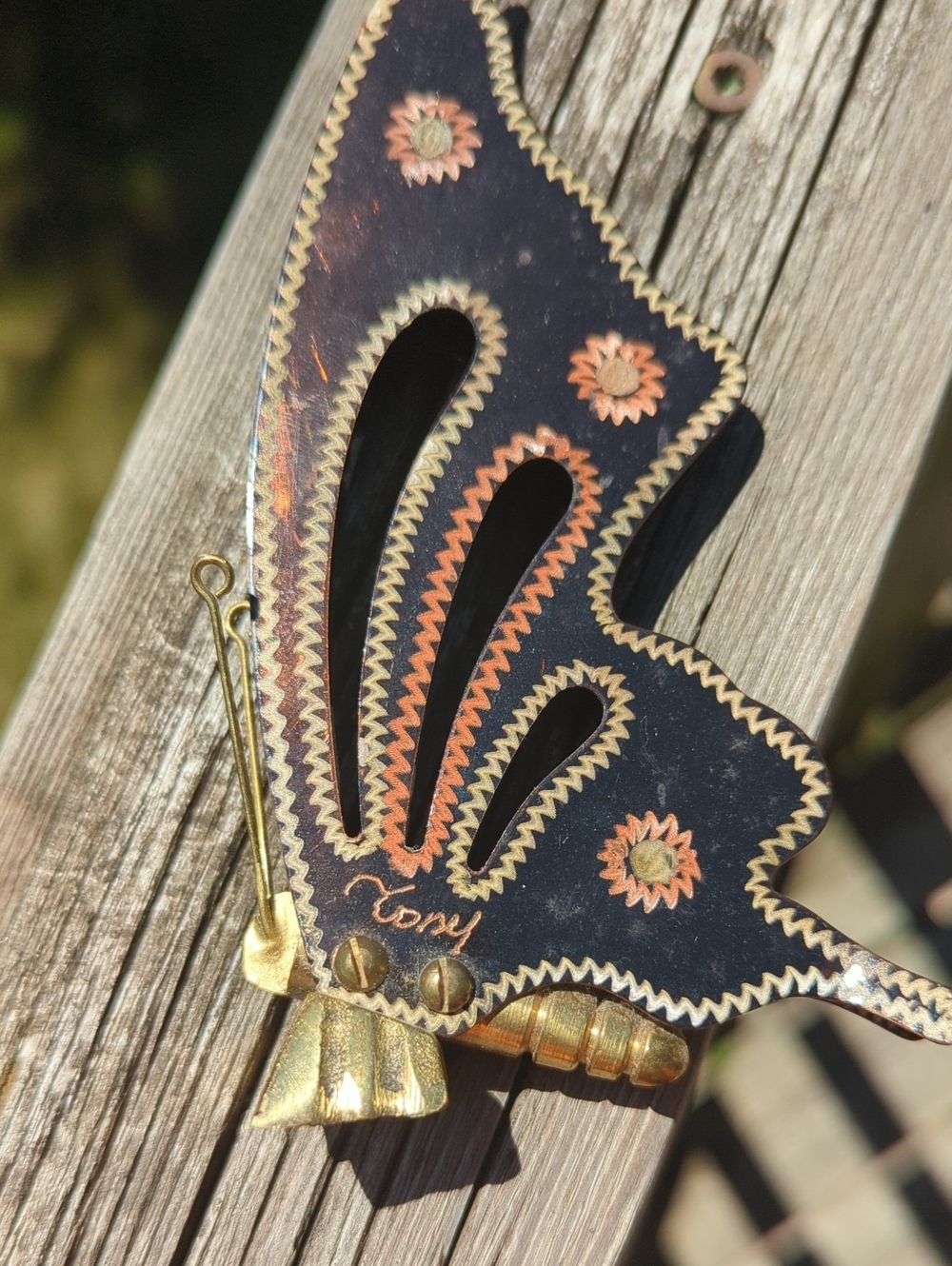 Hand Crafted Metal Butterfly - Picture 2 of 8